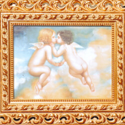 Là dove si Ama non scende mai la Notte lo Spazio e il Tempo si rendono Sensibili al Cuore - olio su paniforte (riproduzione)