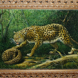 Il Leopardo e l'Armadillo - 2009 - Olio su tela - cm 96x135 (produzione propria)