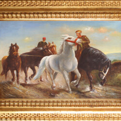 "Dove Passerà il mio Cavallo Bianco, non Crescerà più un filo d'Erba" - 1999 - Olio su tela - cm 65x95 (produzione propria)