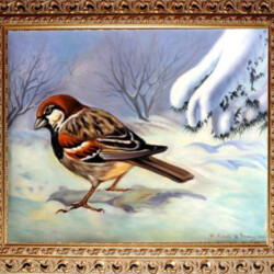 Il Passerotto del S.Natale
cm 64x52 - olio su tela
(produzione propria)(1998)