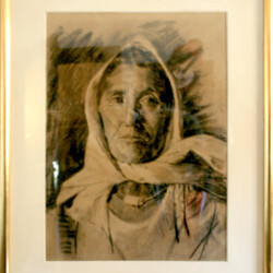 La Vecchiaia dell'Aquila - tecnica a carboncino