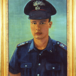 "Mio figlio Carabiniere" - olio su paniforte (produzione propria)