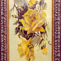 "Rose" - olio su paniforte (produzione propria)