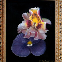 "Amore e Pensiero d'Amore", 1975 - Olio su Tela cm 33x42