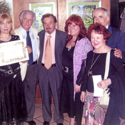 Roma 16-06-2005 Premio Borgo Antico Arte IV edizione attività Artistiche Sociali Umanistiche e Letterarie (Assessorato alla Cultura Borgo Antico, Borgo Pio. Conferito Diploma per l'Opera Pittoria ad olio su tela "Ritratto di donna") Ospiti d'Onore Prof. Carlo Cannella Università Sapensia di Roma, Augusto Giordano di GR2, Dott. Silvano Saccares Assessore alla Cultura Municipio di Roma, Dottoressa Mara Ferloni giornalista e critico d'arte e letterario dell'agenzia di stampa Ages Roma, Dottore Arch. Alfredo Gorghini del Ministero per i Beni e le Attività Culturali di Roma)