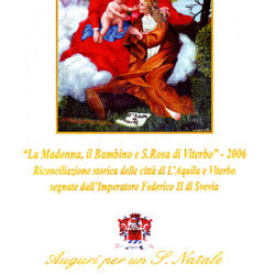 Locandina d'Arte con Opera Pittoria su tela esposta in permanenza presso la Biblioteca di Viterbo