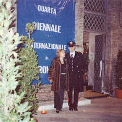 Mio figlio Leandro in divisa. Quarta Biennale Internazionale di Pittura Sala Bramante. Roma