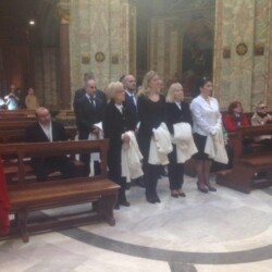 ROMA 26.02.2017 - CHIESA DELLA " TRINITA'" ELEVAZIONE A: " DAMA E CAVALIERI TEMPLARI FEDERICIANI" LA DUCHESSA "MARIA ASSUNTA dé FRASSINE" (CON LE SUE CONSORELLE E I SUOI CONFRATELLI)