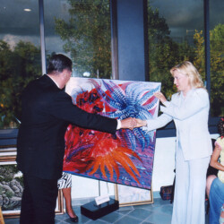 Omaggio di un'Opera Pittorica Artista al Sindaco di Ancona