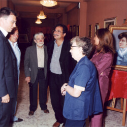 Mio figlio Leandro e mio padre. Inaugurazione della Mostra Pittoria: L'Animus e L'Anima - Guardando Dentro. Presso il Ridotto del Teatro Stabile Comunale di L'Aquila