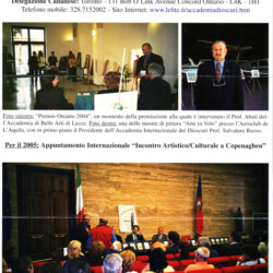 Premiazione dell'Accademia Internazionale dei Dioscuri presso la Sala Provinciale di Roma