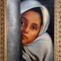 Come in un Incubo - L'Aquila, 6 aprile 2009 (ore 3.32 il Terremoto di Magnitudo 6.3 distrugge il Capoluogo dell'Abruzzo) - Pittura ad Olio - cm 65x65 (produzione propria)