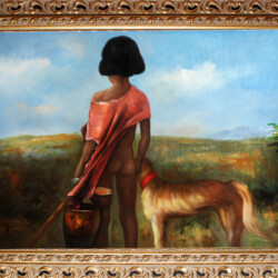 La Fame nel Mondo,1
cm 98x65 - olio su tela
(produzione propria)(anno 1997)