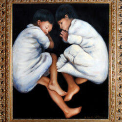 La Fame nel Mondo,3
cm 53x62 - olio su tela
(produzione propria)(anno 1997)