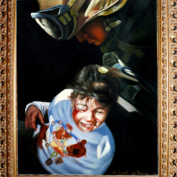 La Guerra in Nassirya,2
12 Novembre,2003 - ore 10,45 "LA GUERRA IN NASSIRIYA" (IRAQ)
cm 42x54 - olio su tela
(produzione propria)