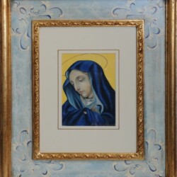"La Madonna del Dito", 1972
Riproduzione da Carlo Dolci
cm 18x24 (Tecnica mista su cartoncino)
Matita acquerelli e pastelli