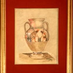 Vaso Etrusco - cartoncino bristol (produzione propria)