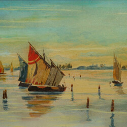 Sospiro - 1970 - Acquarello su carboncino - cm 38x22 (produzione propria)