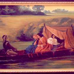 "Caronte Traghettatore di Anime Dannate" - olio su paniforte (riproduzione)