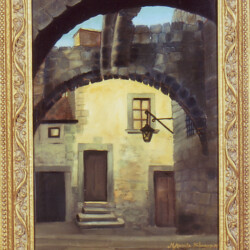 "Scorci San Pellegrino Viterbo" - Olio su Paniforte (produzione propria)