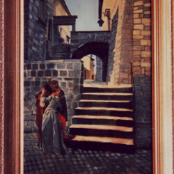 Il Bacio a San Pellegrino di Viterbo - olio su paniforte (produzione propria)