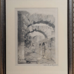 "Scorcio di Roma", 1972 - Matita cm 16x22