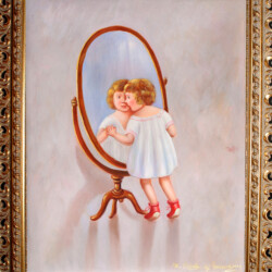Fantasma di Bambina allo Specchio
cm 41x52 - olio su tela
(produzione propria)