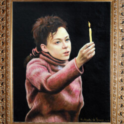 San Giuliano, 2 ( gli Angeli del Molise )
(31 Ottobre,2002 - Terremoto dell'8° grado scala Mercalli)
cm 53x43 - olio su tela
(produzione propria)