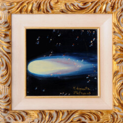 "Stella Cometa Halley", 1997 - Olio su Paniforte cm 15x16