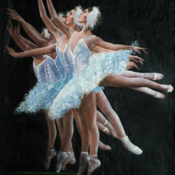 Le Scarpette di una Notte
Mostra Personale di Pittura dal Titolo "La Giocosa Danza delle Molecole" presso il Museo dei Briganti" Cellere (VT).
2008 - Olio su tela - cm 116x90,5 (produzione propria)