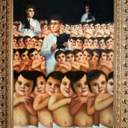 "La Clonazione", 2008
Olio su Tela - cm 91x124
(Produzione propria)