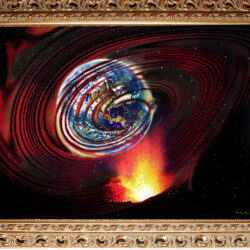 Allarme sul Pianeta Terra!!!
"Torsione di Energia (non Suprema) sul Pianeta Terra", 2012/2013
(Ricerca Scientifica) - Olio su Paniforte - cm 60X41
(produzione propria)