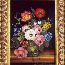 "Vaso di Fiori" - olio su paniforte (riproduzione)