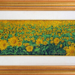 "Il Sole li stà baciando", 1998
cm 42x21 - olio su paniforte