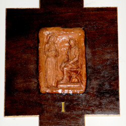 Restauro delle 15 Via Crucis in terracotta della Chiesa "Sacra Famiglia". Pianoscarano Viterbo