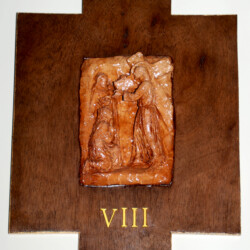 Restauro delle 15 Via Crucis in terracotta della Chiesa "Sacra Famiglia". Pianoscarano Viterbo