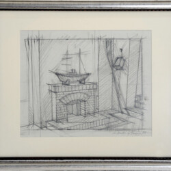 "Particolare interno casa", 1972
cm 21x19 - carboncino, matita