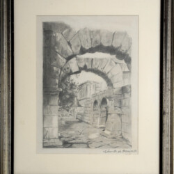 "Scorcio di Roma", 1972
cm 16x22 - matita