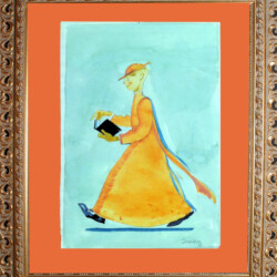 "Il Seminarista"
cm 11x18 - carta, acquerelli
Disegni da bambina