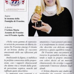 GIUGNO 2018
EDIEMME - EDIZIONI "CRONACHE ITALIANE" NUOVISSIMO DIZIONARIO DI: "AUTORI SCELTI 2018"
INSERZIONE DELLE OPERE PITTORICHE SU TELA NELLE PAGINE 106-107-108-109