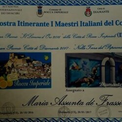 28.10.2016 - ROCCA IMPERIALE
28.1.2017 - DIAMANTE- ACCADEMIA INTERNAZIONALE DEI "DIOSCURI" (MOSTRA ITINERANTE) "I MAESTRI DEL COLORE 2017