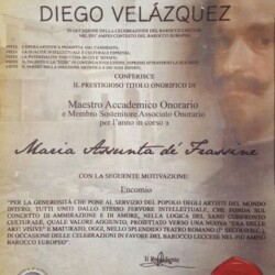 1 LUGLIO 2017 - LECCE - ACCADEMIA "ITALIA IN ARTE NEL MONDO" ASSOCIAZIONE CULTURALE ARTI VISIVE -LETTERE E SCIENZE - ANTICO TEATRO ROMANO-ALTO RICONOSCIMENTO D'ARTE "DIEGO VELAZQUEZ"